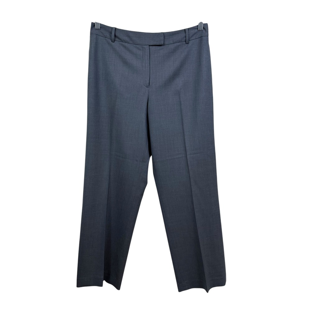 Brooks Brothers Women Wool Blend Dress Pants Flat Front Pockets Gray Size 12P*